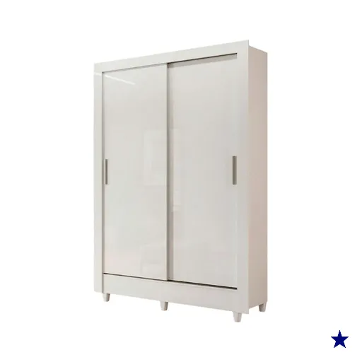Guarda Roupas Solteiro com 2 Portas de Correr 2 Gavetas Dafne