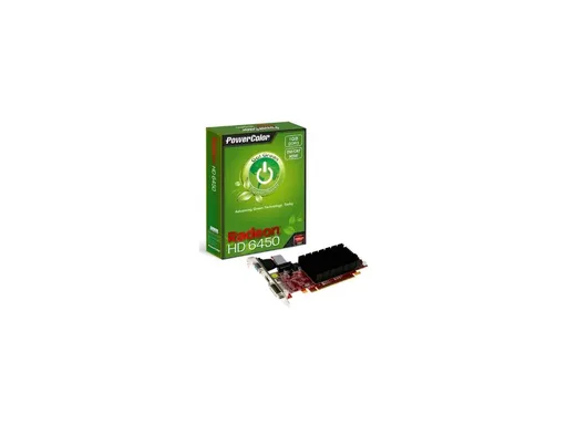PowerColor Go! Green ATI Radeon HD 6450 1GB DDR3 HDMI 64-bit PCI-E 2.1 x16 