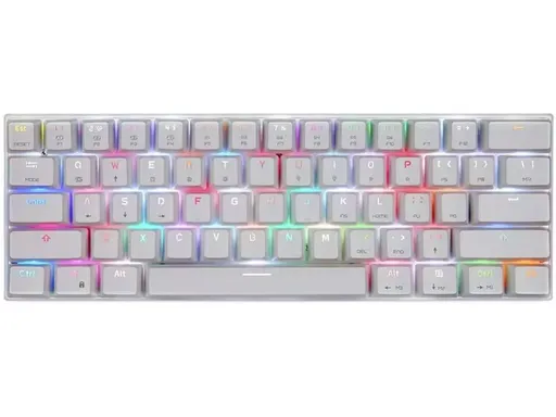 Teclado Mecânico Motospeed CK62 White RGB Bluetooth com Switch Outemu Red US