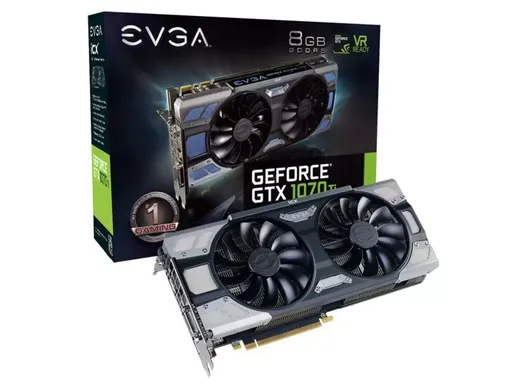 Placa de Vídeo EVGA GeForce GTX 1070Ti FTW2 Gaming 8GB GDDR5 256-bit PCI…