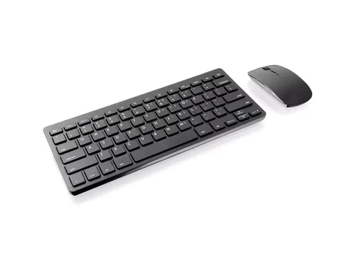 Kit Teclado e Mouse Multilaser Wireless Mini Slim USB Preto TC065
