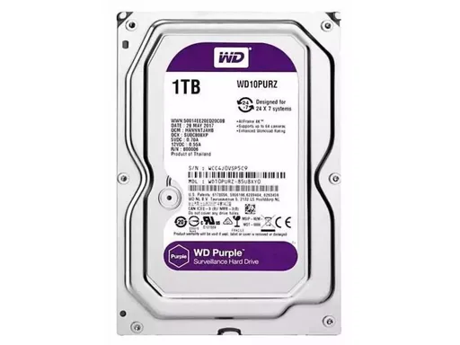 HD Western Digital Purple Series 1TB 5400RPM 64MB SATA 6.0Gb/s WD10PURZ