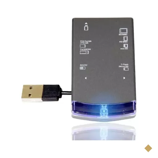 Comtac Leitor de Cartoes USB 2.0 Blue Shine
