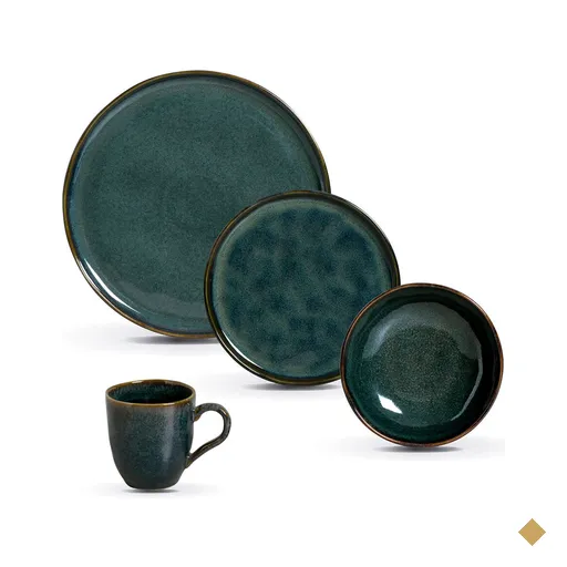 Aparelho de Jantar 16 Peças em Stoneware Bio Oceano - Porto Brasil
