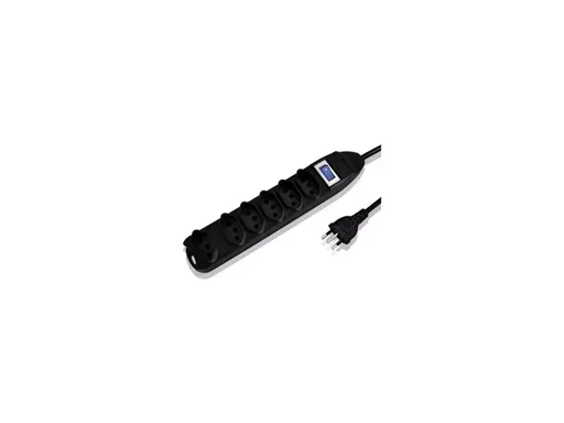 Leadership 3336 Filtro de Linha 6 Tomadas Bivolt Preto
