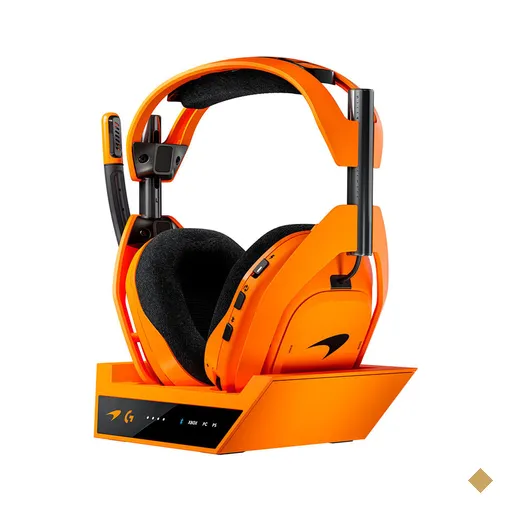 Headset Gamer Sem Fio Logitech G A50 X LIGHTSPEED com Base – Edição McLaren…