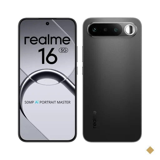 Celular Realme 16 5G Air Black com 256GB, 12GB RAM, Tela 6,57", MediaTek…