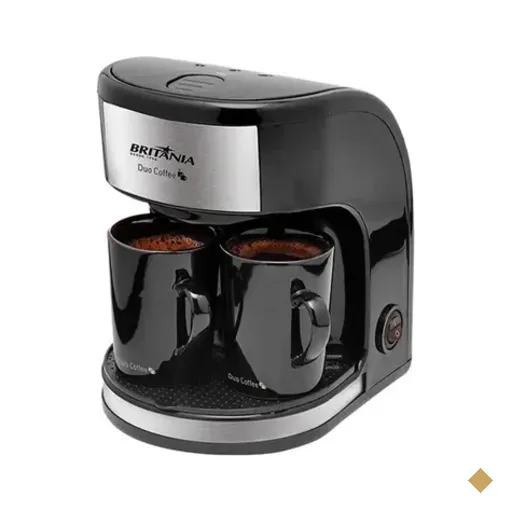 Cafeteira Britânia Duo Coffee Preto 2 Xícaras Aço Inox Bandeija Filtro…