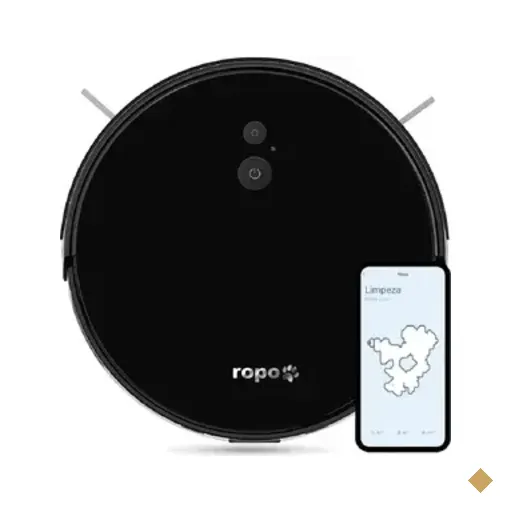 Robo aspirador Ropo Smart Pet Antipelos, Alto Poder de Sucção, Varre, Aspira…