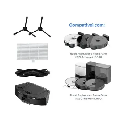 Kit reposição para Robô Aspirador KABUM! smart K1000/K1100 - 1 Filtro HEPA…
