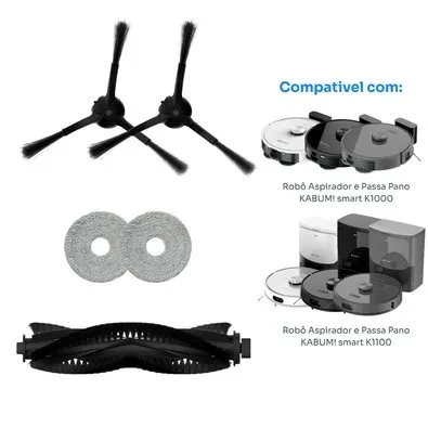 Kit reposição para Robô Aspirador KABUM! smart K1000/K1100 - 1 Escova…