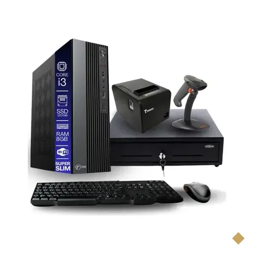 Kit Automação Pdv Tob Intel I3 8GB SSD 120GB Win10 Rede S/fio Teclado Mouse…