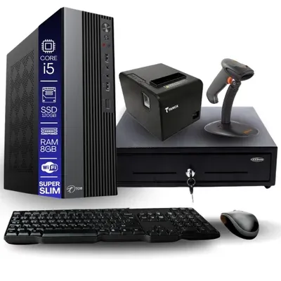 Kit Automação Pdv Tob Intel I5 8GB SSD 120GB Win10 Rede S/fio Teclado Mouse…