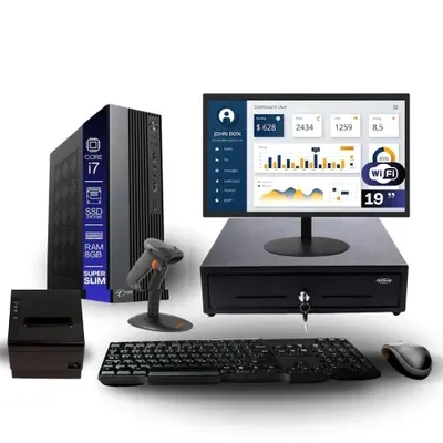 Kit Automação Pdv Tob I7 8GB SSD 240GB Win10 Rede S/fio Teclado Mouse Monitor…