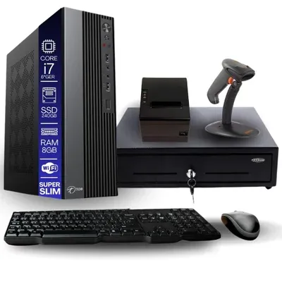 Kit Automação Pdv Tob Intel I7 6ªg 8GB SSD 240GB Win10 Rede S/fio Teclado…