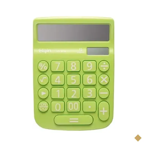Calculadora De Mesa Elgin 12 Digitos Verde