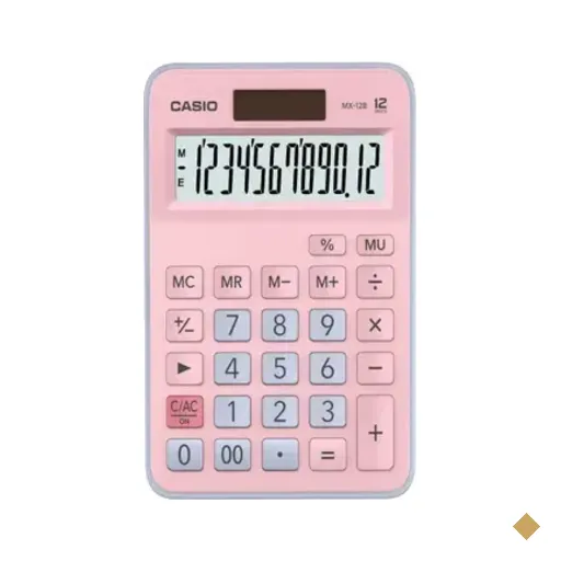 Calculadora De Mesa 12 Dígitos Rosa E Azul - Mx-12b-pklb