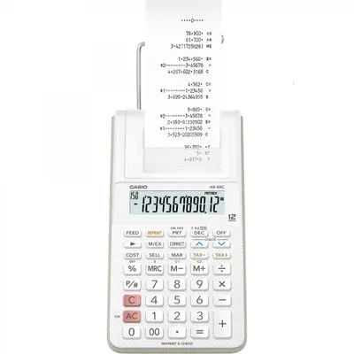 Calculadora Casio Hr-8rc Plus - Calculadora De Impressão Portátil Branca