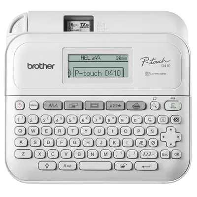 Rotulador Brother Eletrônico e Portátil, Com Cortador Manual  - PTD410