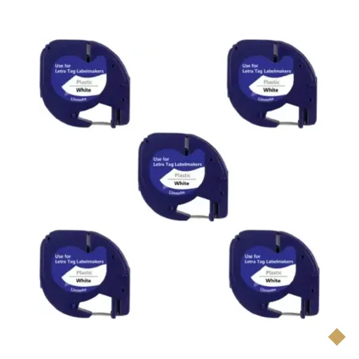 Kit 5 Fitas Plásticas Para Dymo Letratag 91201