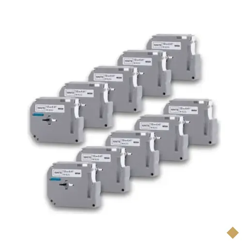 Kit 10 Fita Para Rotulador Brother M231 Mk231 Compativel Pt 80 70
