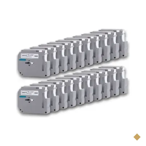 Kit 20 Fitas Compatível Etiquetador Brother Pt-70 Pt-80 Pt-90 Mk 231 Mk231