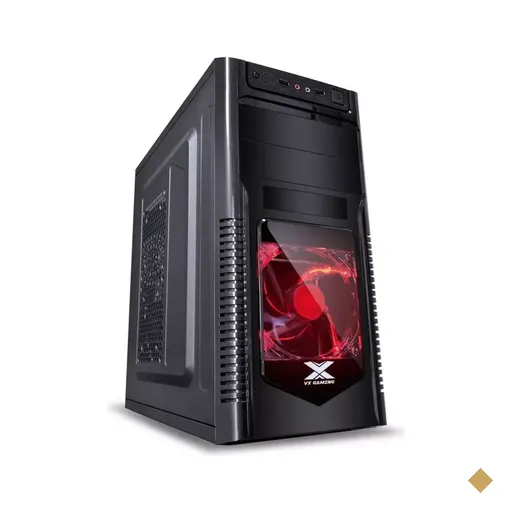 Gabinete Vinik VX Gaming Orion LED Red, Frontal Com Acrílico, Mid Tower Preto