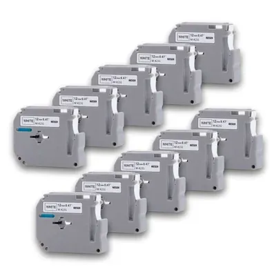 Kit 10 Fita Compativel Mk231 M-k231s 12mm P/ Brother