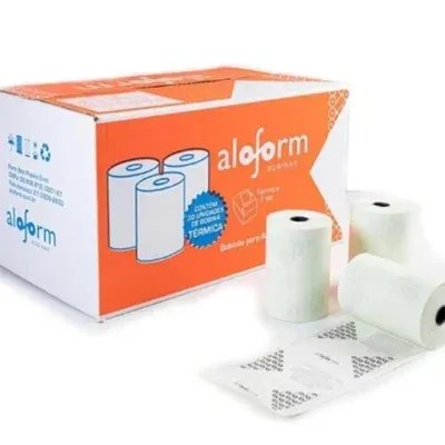 Bobina Térmica Branca Aloform 80x40 Caixa Com 30 Unidades.