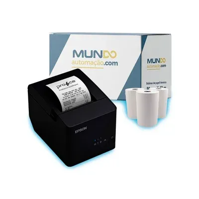 Kit Impressora Epson Tm-t20x Ethernet + Bobina 80x40