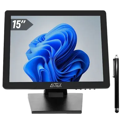 Monitor LED 15" Touchscreen, 60hz 5ms, VGA HD HDMI AV com Caneta Bivolt Aitek -…