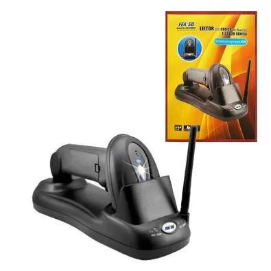 Leitor de Código De Barras, Sem Fio, Profissional, USB, 650Nm, Laser Feasso…