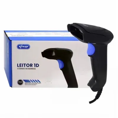 Leitor Código Barras Usb Knup Kp-1017a Boleto Danfe Ean 1,8m