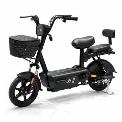 Bicicleta Scooter Elétrica 48v Painel Digital Alarme Sem Cnh, preto