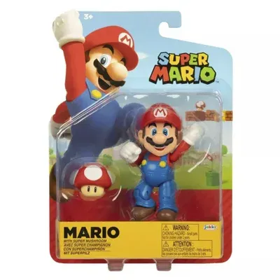 Boneco Jakks Super Mario 4" - Mario (41542)