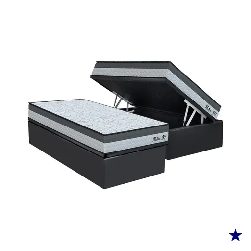 Conjunto Box Baú Solteiro: Colchão Espuma Orthoflex D33 Matera ML + Base CRC…