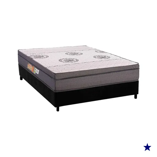 Conjunto Box Casal: Colchão Espuma Polar D28 OrthoPremium Grey + Base CRC…