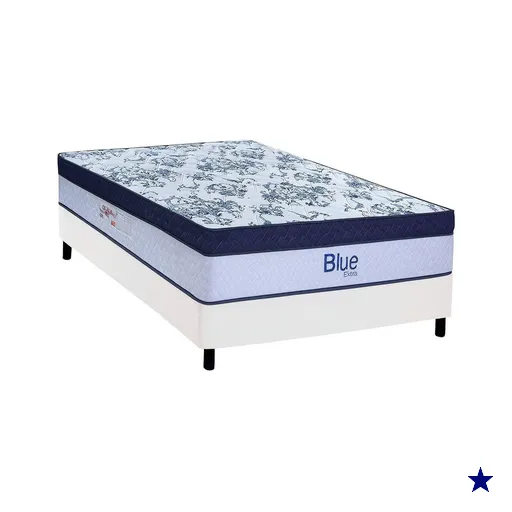 Cama Box Solteiro: Colchão Molas Ensacadas Paropas Blue + Base CRC Corano…