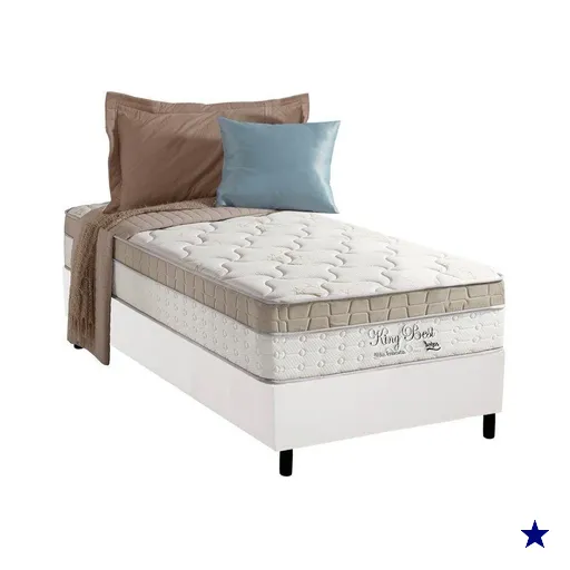 Cama Box Solteiro: Colchão Molas MasterPocket Ensacadas Anjos King Best + Base…