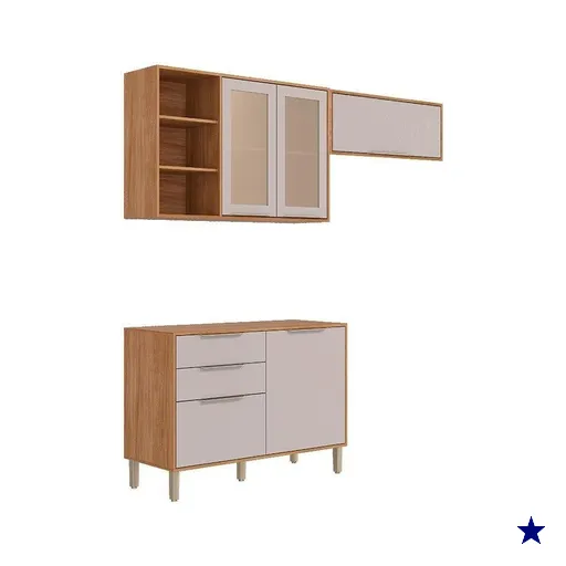 Cozinha Completa 3 Peças Brilhante C561 Off White MGM
