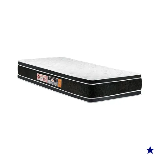Colchão Solteiro Espuma D33  Black White AIR Double Face Euro Pillow…