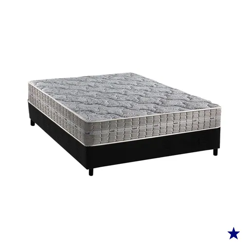 Cama Box Casal: Colchão Molas Ensacadas D Angelis Anjos Royal + Base CRC Suede…