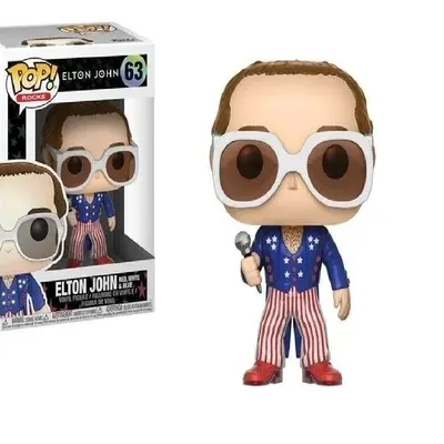 Funko Pop! Rocks Elton John Red White And Blue #63 + Nf