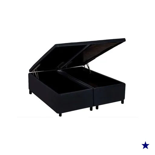 Cama Box Baú King Universal Courano Black (186x198x35) - Costa Rica