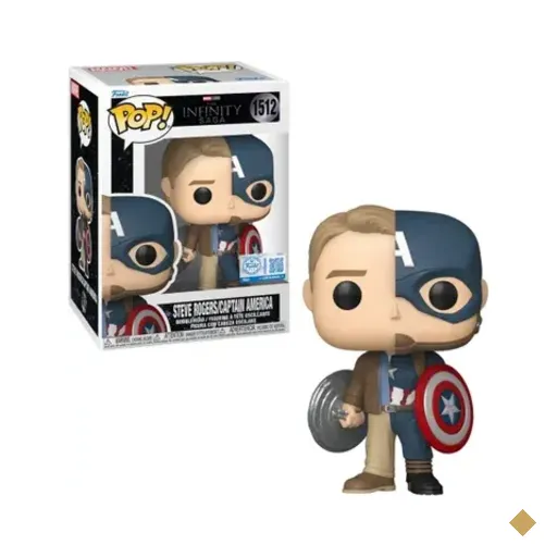 Boneco Funko Pop! Marvel Splits - Capitão América/steve
