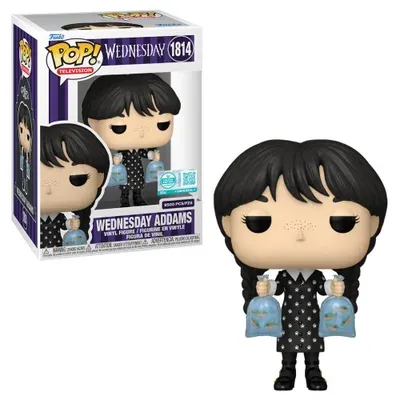 Boneco Funko Pop! Edição Limitada Wandinha Com Piranhas