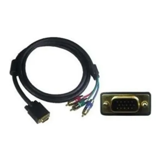 Cabo 3 RCA Macho x 1 VGA Macho Dourado