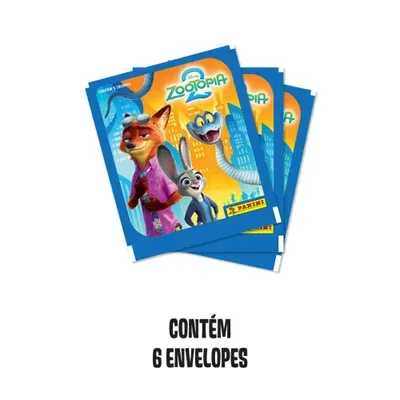 Zootopia Movie - Kit Com 6 Envelopes de Figurinhass de Figurinhas