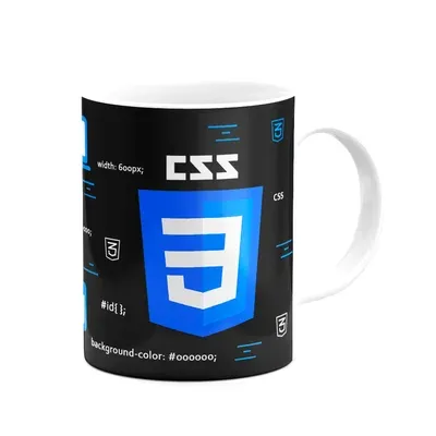 Caneca, Dev, CSS 3, Cerâmica, 325ml, B-Dark