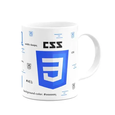 Caneca, Dev, CSS 3, Cerâmica, 325ml, Branca